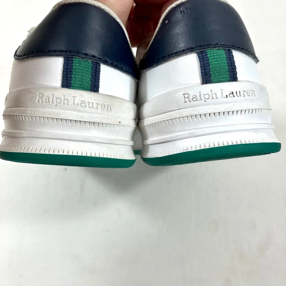 Polo Ralph Lauren Toddler Heritage-Court-II-Graphic‎ White Sneakers Size 12 T